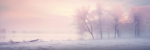 Niebla en un día nevado