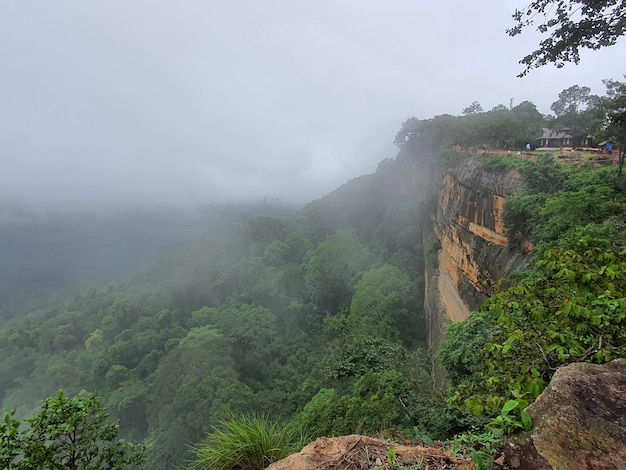 Niebla de la mañana en Pha Mor I Daeng Sisaket Tailandia