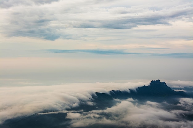 Niebla matutina con mar de montaña de mis