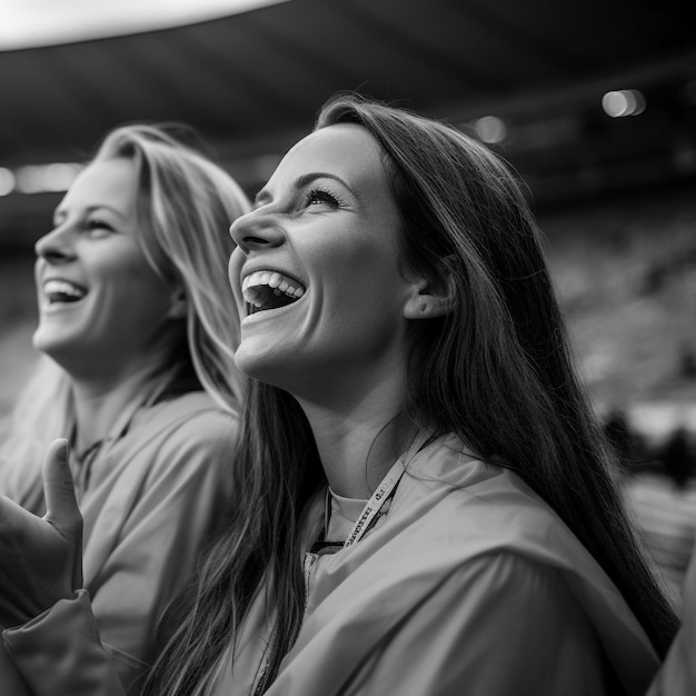 Niederländische Fußballfans in einem WM-Stadion unterstützen die Nationalmannschaft