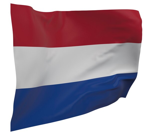 Niederlande Flagge isoliert. Winkendes Banner. Nationalflagge der Niederlande