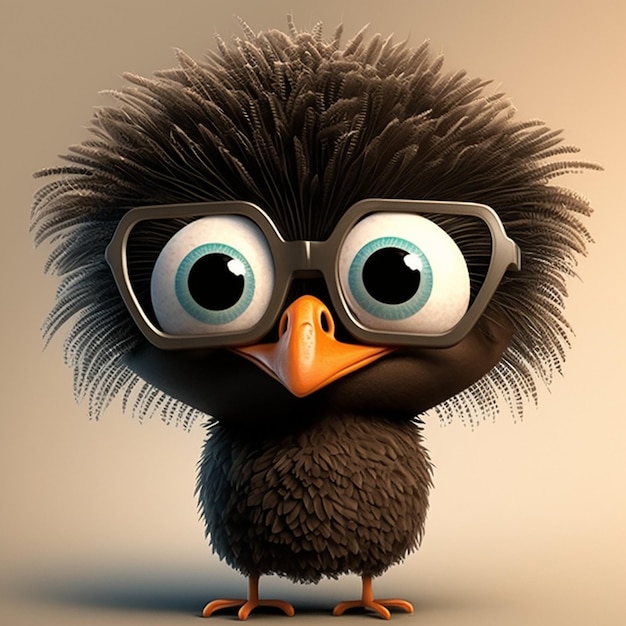 Niedliche Cartoon-Emu-Figur
