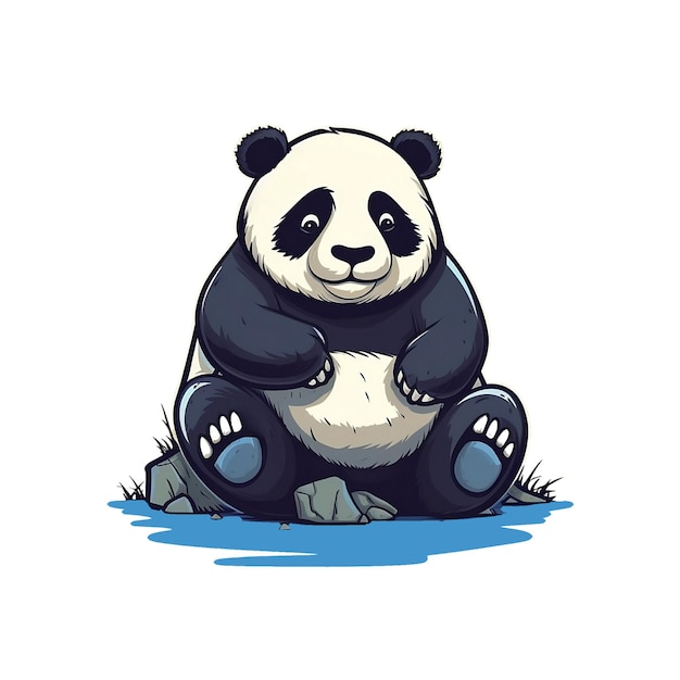 Niedliche Panda-Vektor-Illustration