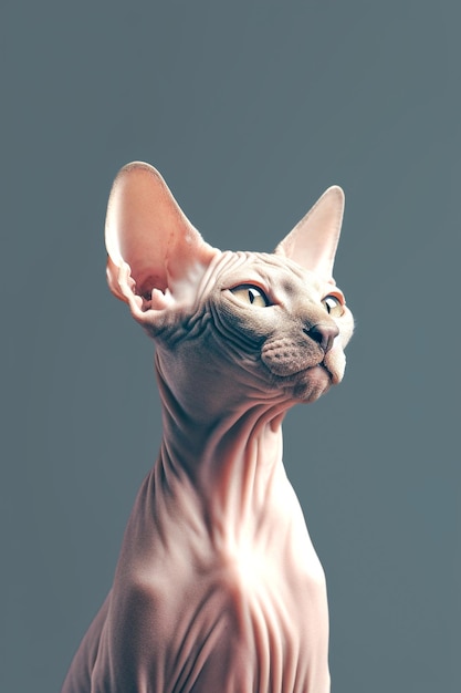 Niedliche Sphynx-Katze posiert