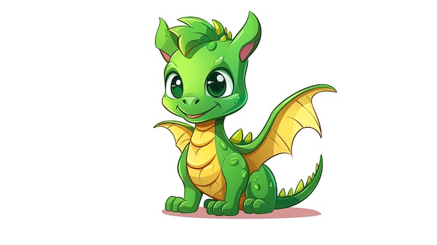 Niedlicher 3D-Drachen-Illustrations-Cartoon, generiert von KI