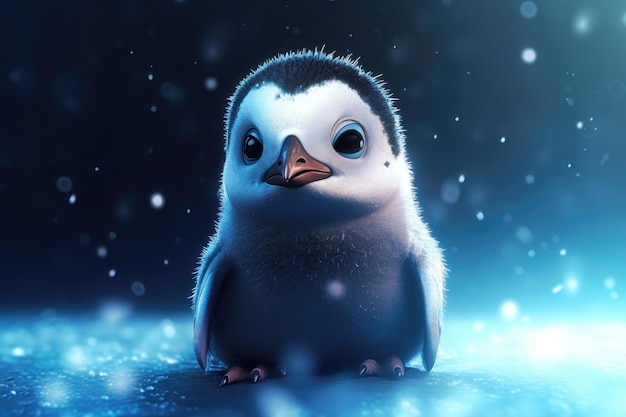 Niedlicher Baby-Pinguin, KI generiert