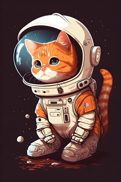 niedlicher Katzenastronaut