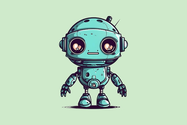 Niedlicher Roboter-Clipart-Stil, generiert durch KI