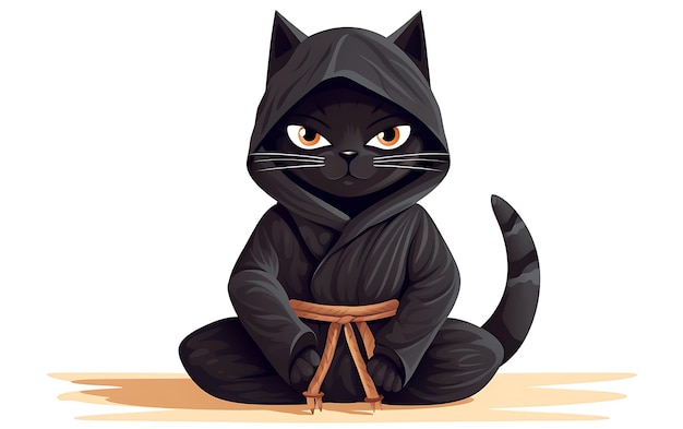 Niedlicher und lustiger Tier-Ninja-Hintergrund mit Platz für Text
