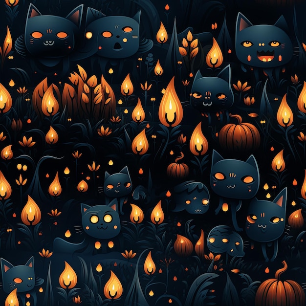 Niedliches Halloween-Designmuster