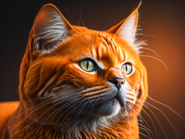 Niedliches Hauskatzenporträt mit generativer KI