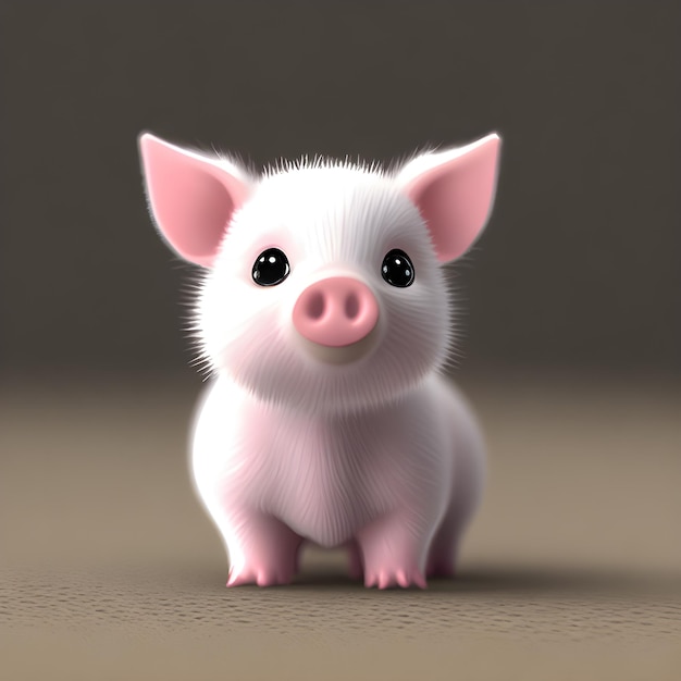 Niedliches kleines Schweinchen Generative KI