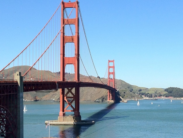 Niedriger Blickwinkel auf die Golden Gate Bridge