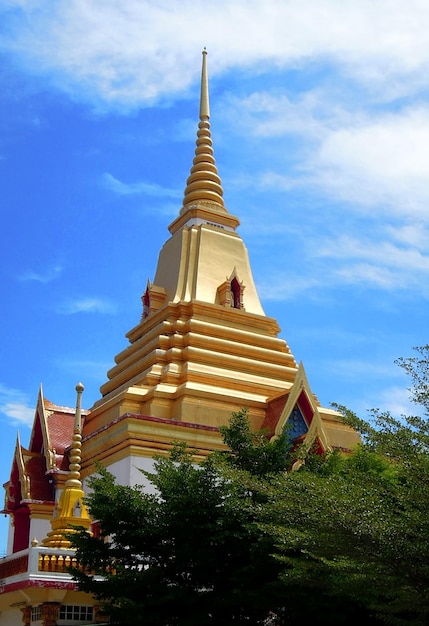 Niedrigwinkelansicht der alten Pagode gegen den Himmel