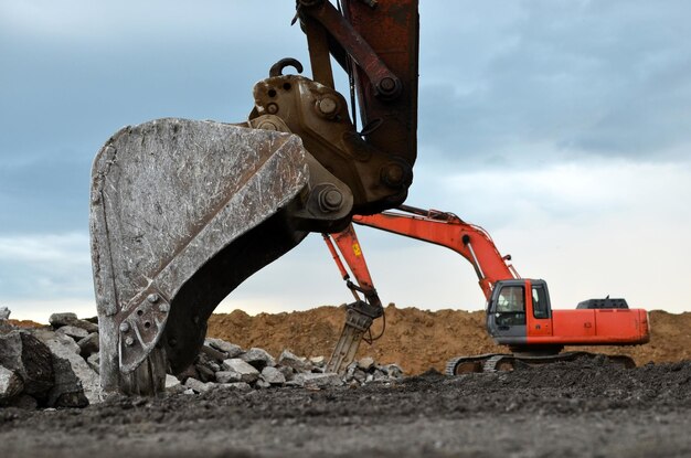 Foto niedrigwinkelansicht der baustelle