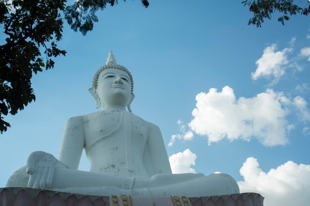 Foto niedrigwinkelansicht der buddha-statue gegen den himmel
