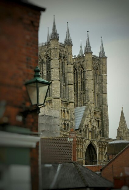 Foto niedrigwinkelansicht der lincoln-kathedrale