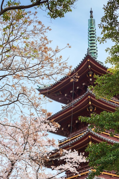 Foto niedrigwinkelansicht der pagode gegen den himmel