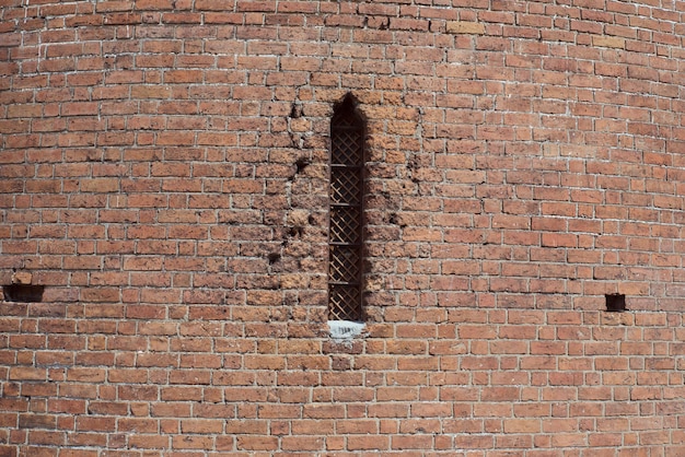 Foto niedrigwinkelansicht der ziegelsteinmauer