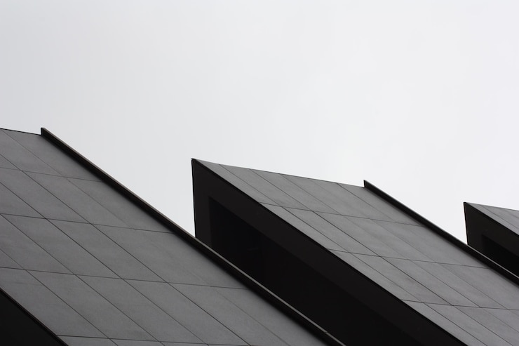 Foto niedrigwinkelansicht des gebäudes vor klarem himmel