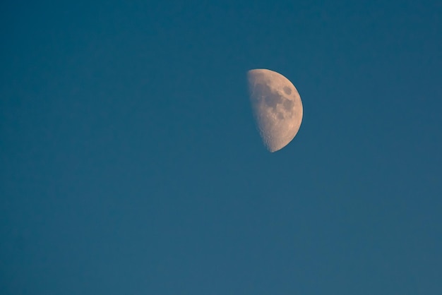 Niedrigwinkelansicht des Halbmondes vor klarem Himmel