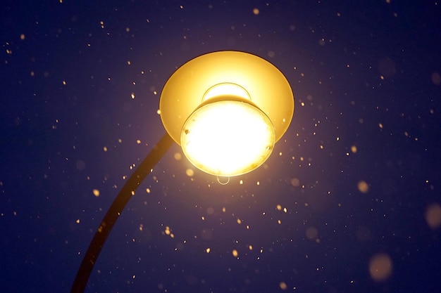 Foto niedrigwinkelansicht einer beleuchteten glühbirne gegen den himmel bei nacht