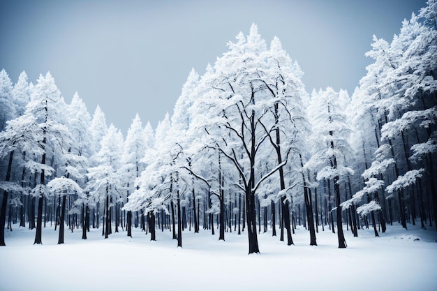 nieve bosque