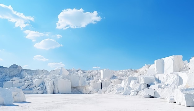 Foto la nieve y los cubos de hielo en el ártico