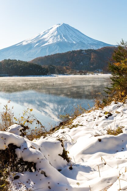 Nieve Fuji Kawaguchiko finales de otoño