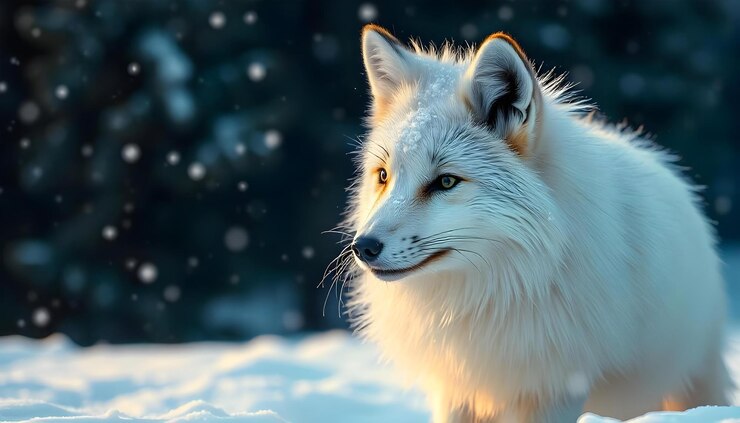La nieve y la mirada del zorro