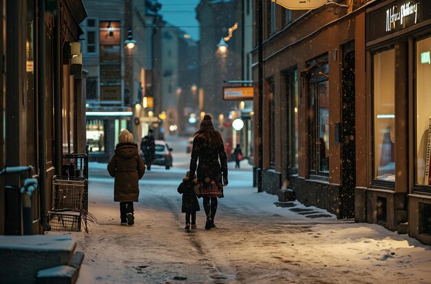 La nieve de la noche en Estocolmo