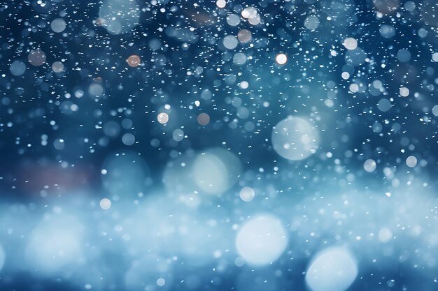 La nieve con papel tapiz bokeh