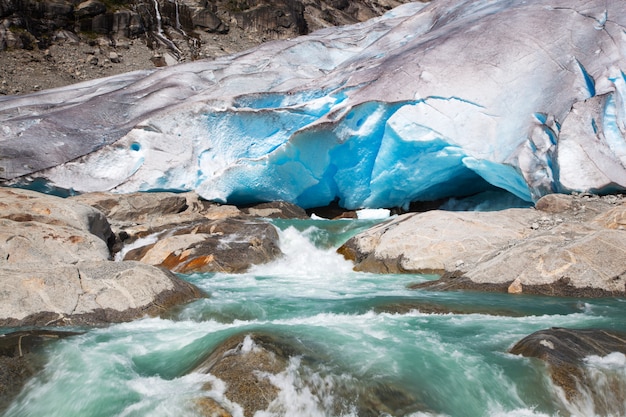 Foto nigardsbreen gletscherlandschaft