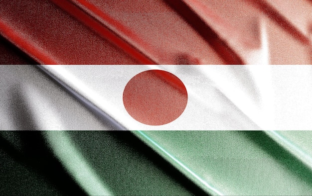 Niger 3D-Flagge, schöne Landesflagge der Welt, Hintergrund, Banner, Postr, abstrakt.