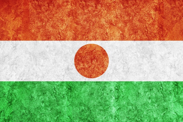 Niger Metallic-Flagge Strukturierte Flagge