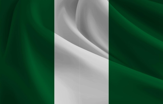 Nigeria-Flagge gefaltet