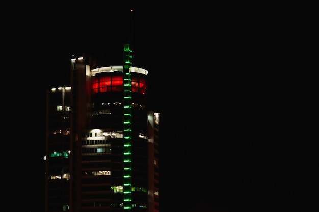 Night City Nacht Gebäude, Gebäudebeleuchtung.