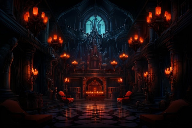 Nighttime Haunted Mansion Halloween Wallpaper Halloween Day AI