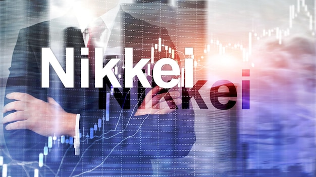 El Nikkei 225 Stock Average Index Concepto económico empresarial financiero