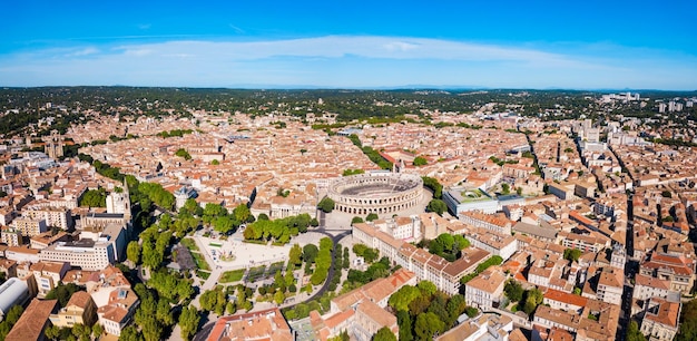 Nimes arena vista aérea frança