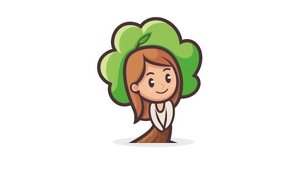 una niña en un árbol