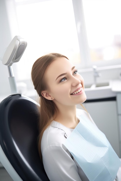 Niña en el chequeo dental