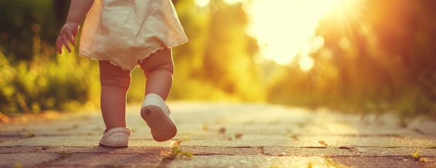 Foto niña corriendo por la calle