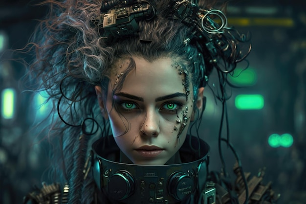 Niña cyberpunk