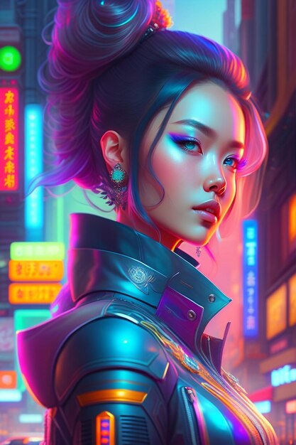 Niña cyberpunk