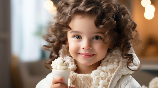 Niña disfrutando de su helado