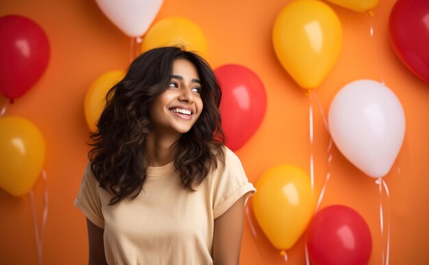 niña con globos