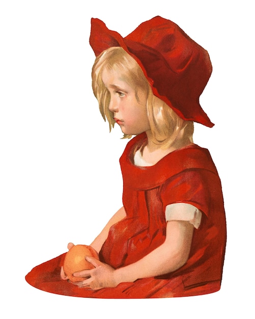 Niña con un huevo