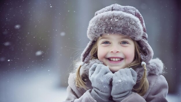 Niña en invierno