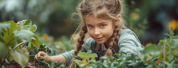 Una niña pequeña está acostada en la hierba.